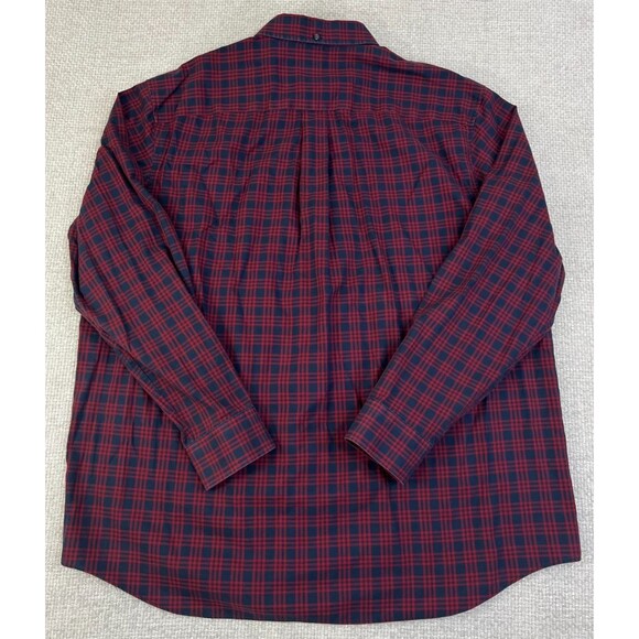 Duluth Trading Co. Wrinklefighter Shirt Mens XL Blue Red Plaid Long Sleeve 92105 - Picture 3 of 8